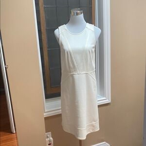 Pink Tartan Cream  Sheath Midi Dress